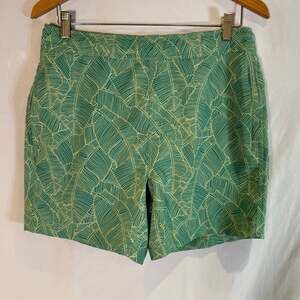 Mack Weldon Swim Trunks Shorts Men Size M Succulent Tropic Green 6" Inseam